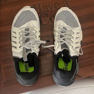 Men's Black and White Athletic Shoes